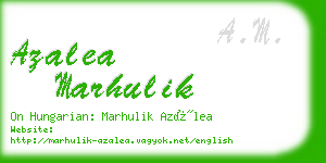 azalea marhulik business card